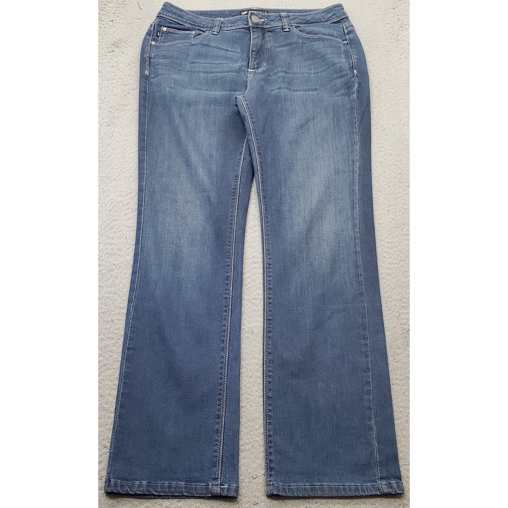 Lee Perfect Fit Jeans Womens 32x30 Blue Denim Straight Leg Mid Rise 5 Pockets